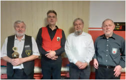 v. l. Werner Stremlow Gold, Marcus Wienert, Donald Gehring, Günter Wittbrodt