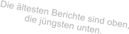 Die ältesten Berichte sind oben, die jüngsten unten.