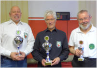 Die Platzierten v. l. Michael Rochlitz WRW mit Silber, Thomas Fischer WRW mit Gold, Bernhard Seelhorst BAB mit Bronze