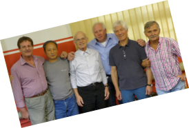 v. l. Bernd Wiemann, Sang-Sim Jang, Karlheinz Püchel, Michael Rochlitz, Thomas Fischer, Klaus Köhl